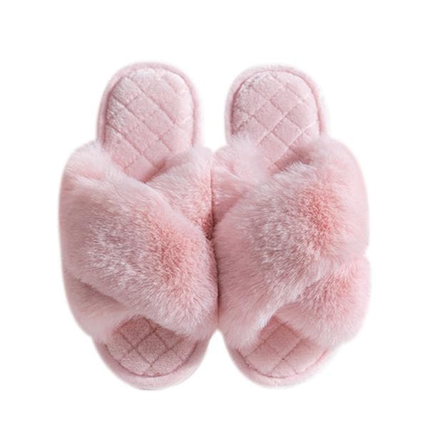 Bløde plys hjemmesko til kvinder i rosa pink pink 8