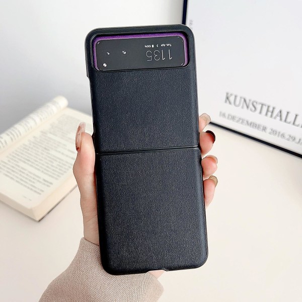 Phone case i lädertextur till Motorola Razr 40 Black