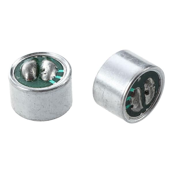 18 stycken Mini Mic Capsule Electret Kondensator Miniphone Black Silver Tone