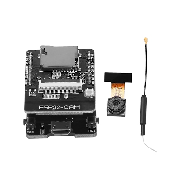 Wifi Bluetooth kort Esp32-cam-mb Micro-usb till seriell port Ch340g med Ov2640 kameramodulläge ,w Black