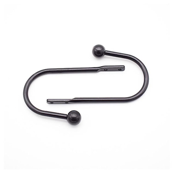 2 Gardin kroge Dekorative Vindues kroge Gardin kroge Metal Gardiner, Gardin tilbehør Soveværelse Køkken Badeværelse kroge black