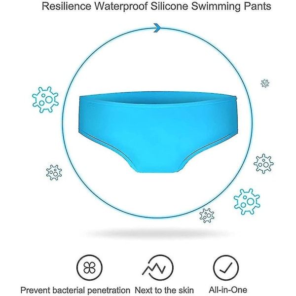 Svømmetruser for kvinner. Vanntett strandelastisk silikon Anti-lekkasje menstruasjon Høy kvalitet Blue
