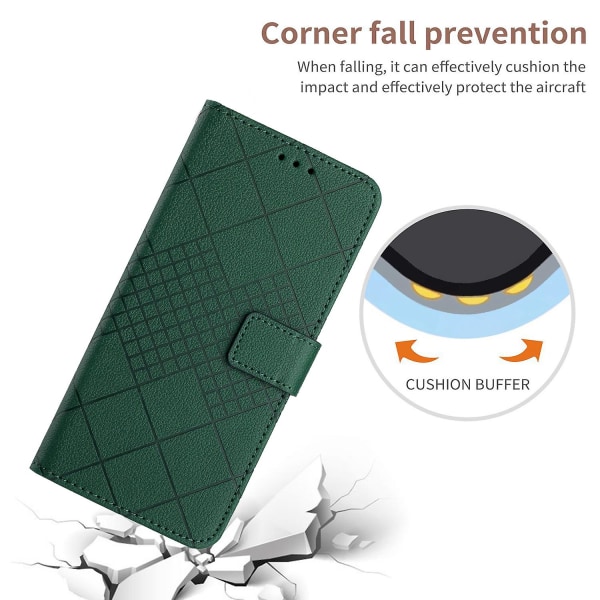 För Motorola Moto G84 5g Case Litchi Texture Plånbok Läder Cover Green