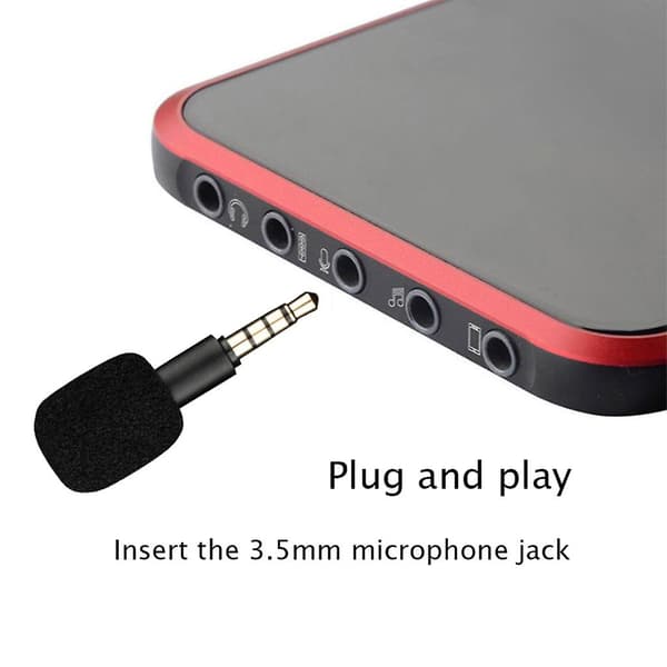 3,5 mm Jack bærbar liten mikrofon Mini Omni-direksjonell mikrofon opptaker