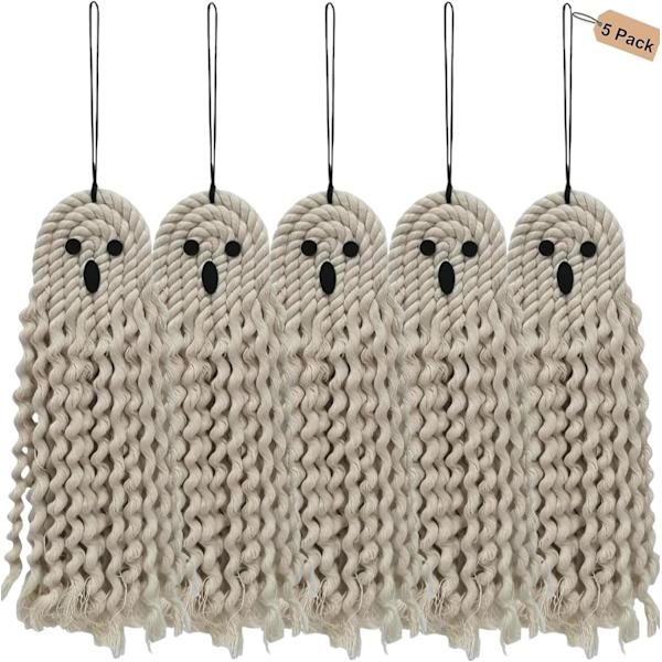Halloween-koristeet, aaveen sisustus, makramee-seinävaate, kodin koristeet, sisä- ja ulkotilat, juhlat, pelottava, söpö, boho, lastenhuoneeseen, kylpyhuoneeseen, makuuhuoneeseen, olohuoneeseen 5 PC