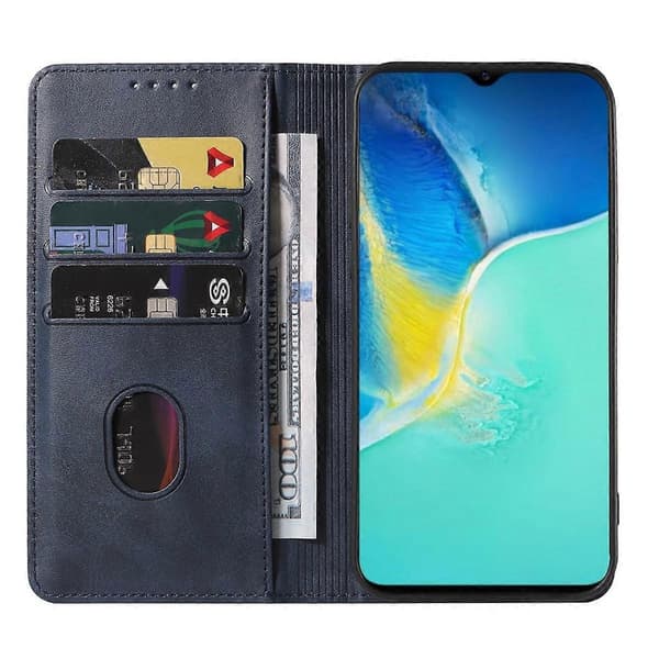Magnetiskt läderfodral för vivo Y15a Blue