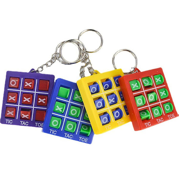 Tic Tac Toe Mini -avainperä lapsille Decompression Xo -peli Juhlapuolueet Goody Bag -täyteaineet Luovat lahjat Purple