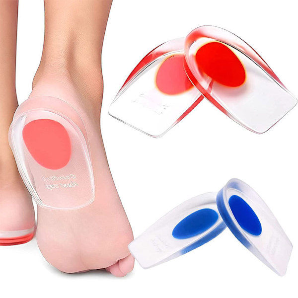 6-pack Heel Inserts - Silicone Shoe Inserts - Transparent Red