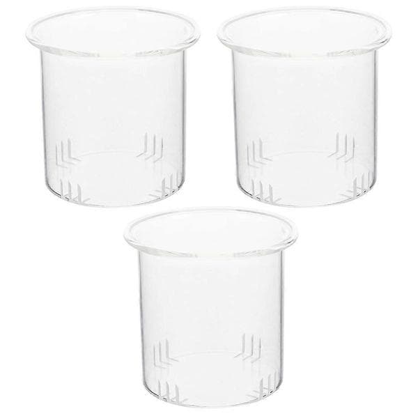 3 stk. tekanne-teinfusere i glass, erstatningstesi, tefiltreringskopper, tekanneinfuser