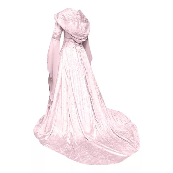 Goottilainen Huppupuku Morsiuspuku Cosplay Halloween Rosa XXL