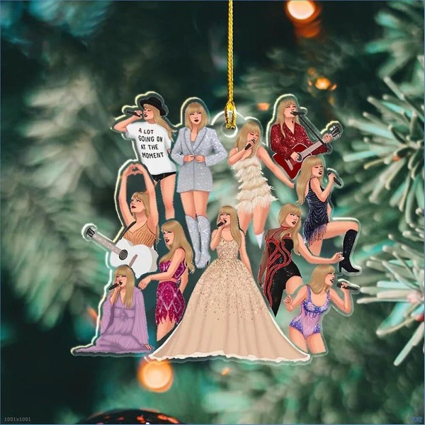 Taylor Swift-inspirerad hängande prydnad Julgransdekor Julfest Kreativ present till Swiftie-fans D