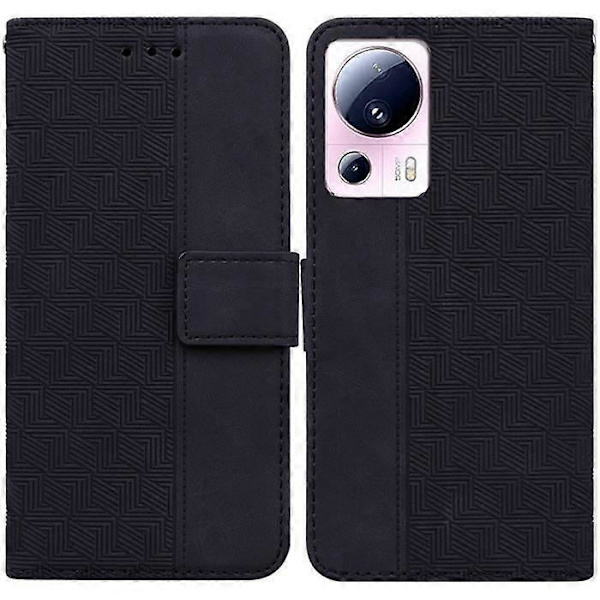 Xiaomi 13 Lite -suojakotelo iskunkestävällä kolikkotaskulla ja telineellä - musta