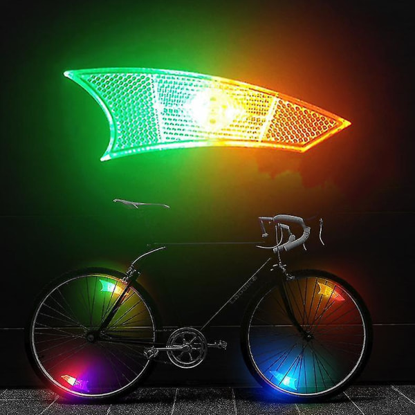 (2-pakning) Terrengsykkel Hot Wheels Sykkeleiker Lys Nattløpelys Hjul Lys Nattsykkel Nattlys (fargerikt fargeendring)