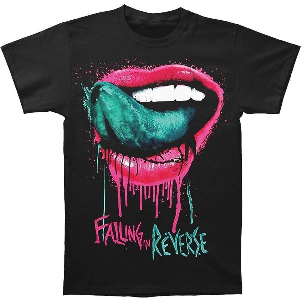 Falling in Reverse Mænds Læber T-Shirt Sort XL