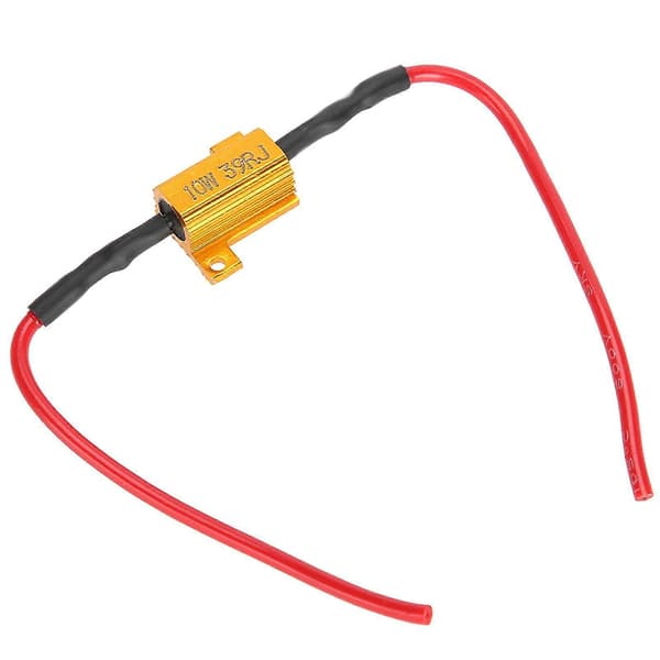 2 stk. bil LED-dekoder Anti Hyper Flash Ingen feil trådviklet lastmotstand 10W 39