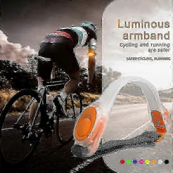Glödande löpararmband med LED-ljus justerbart_cdb1 Red