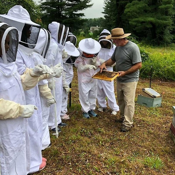 Autumn Promotion,biavlstøj, hvidt børnebeskyttende biavlertøj - langærmet bomuld, børnebeskyttelse Størrelse M 1,2 meter Anbefalet