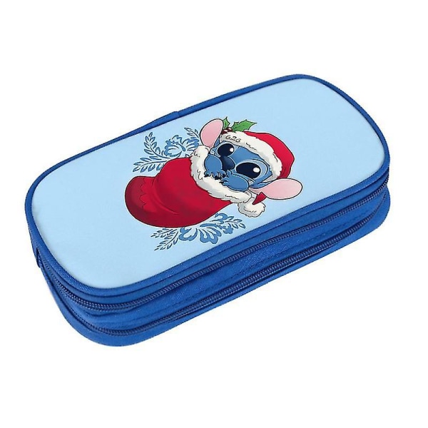 Kawaii Lilo & Stitch kaksikerroksinen case opiskelijoille lasten paperitavaralaukku, suuri tilavuus kolikkokukkaro lapsille, lahjat style 29