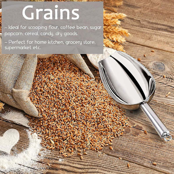 6 ounce isske sæt af 2, små rustfrit stål isskeer til isterninger/slik/mel/sukker, metal utility skeer til dåser, bagning, køkken pantry,