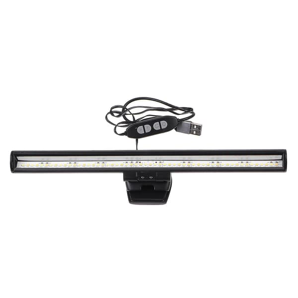 Stasjonære datamaskiner LED-skjermlampe Dataskjermlys Black 26x2cm