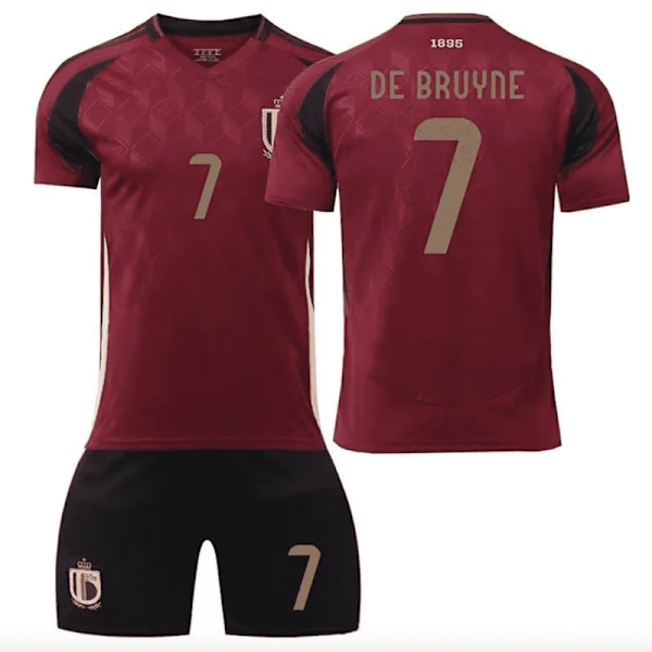 Premium Belgia drakt, De Bruyne drakt, Belgia fotballdrakt, De Bruyne, Euro 2024, EM, Supporterutstyr, Offisielt lag adult-s