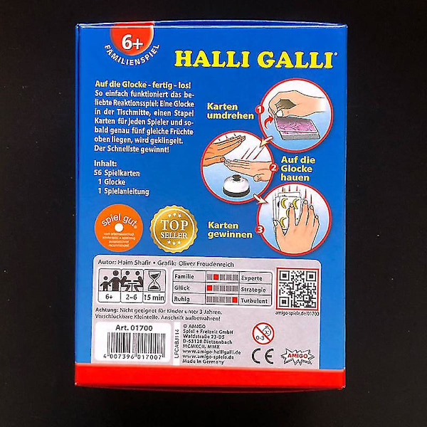 Fullständigt engelska Halli Galli Brädspel Trading Skicklighet Familj Party Game Shytmv