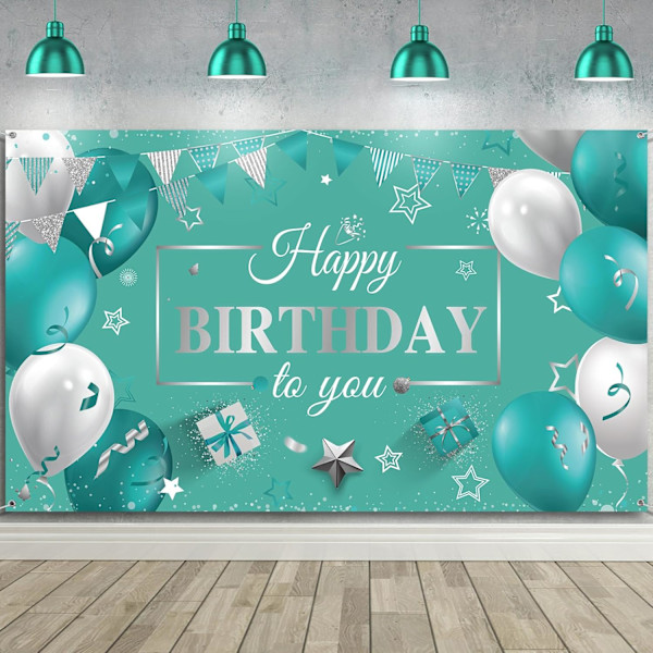 Happy Birthday Decorations Backdrop, Glitter Birthday Backdrop Sign, Happy Birthday Banner, Birthday Party Supplies Photo Background for Men Women