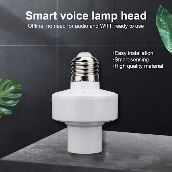 2 x Smart Lamphållare med Timerfunktion, Tidinställning, Röststyrning, Flamskyddad, Enkel Installation