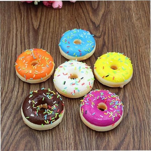 Leksakspresent Donut Squeeze Cartoon Donut Långsamt Stigande
