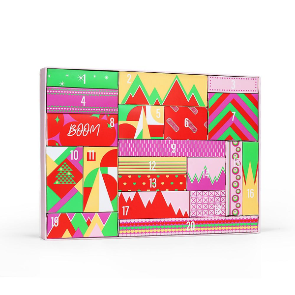 Julekosmetik Adventskalender Xmas Countdown Makeup Surprise Blind Box, Inkluder Lip Gloss, Blush, Eyebrow Kit Party Gift