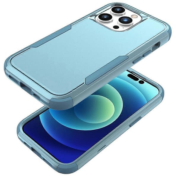 Commuter TPU + PC Puhelinkotelo iPhone 15:lle Grey Green