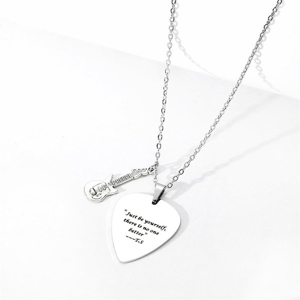 Guitar Pick Halsband,swifties Smycken Tillbehör Presenter Till Alla hjärtans dag För Dam Herr Musikälskare Fans A
