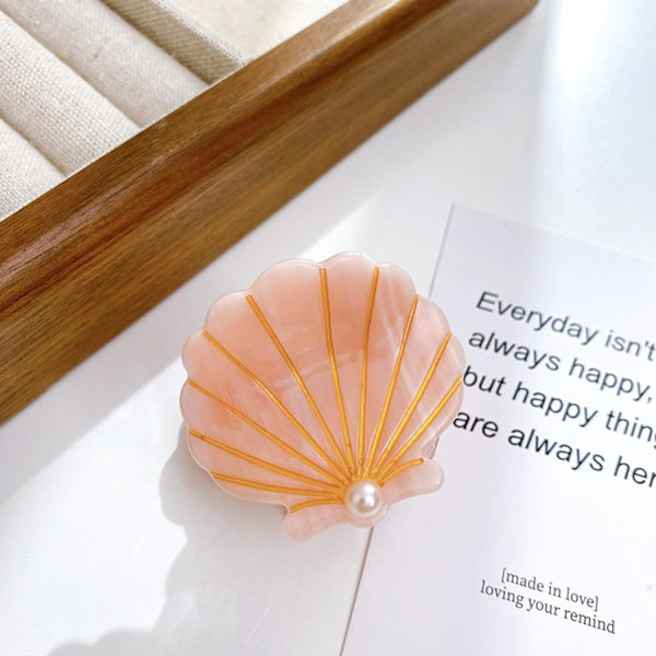 Seashell hårklemme, acetat dyre hårklemme, strand hår tilbehør til kvinder, sjove hårklemmer til piger, unik hårklemme