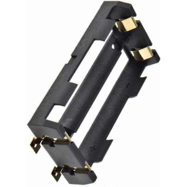 Pakke med 2 Dobbelt 18650 Batteriholder 2 Slots SMT til PCB Lodning og Stabil Strømforbindelse