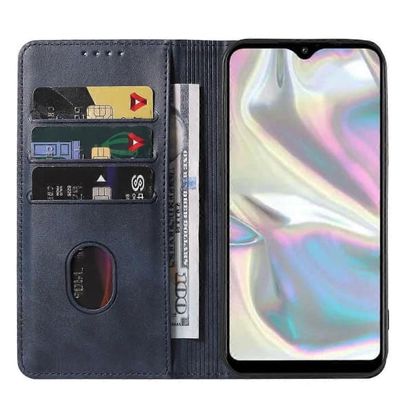 Magnetiskt läderfodral för Samsung Galaxy A70e Blue