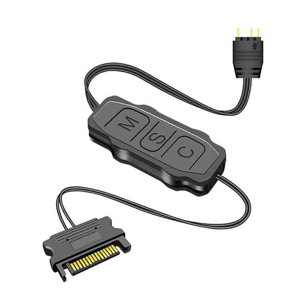 5V 3PIN ARGB-controllere SATA til bundkort 5V ARGB-lysbånd Lysplade RGB-synkroniseringscontrollere Black