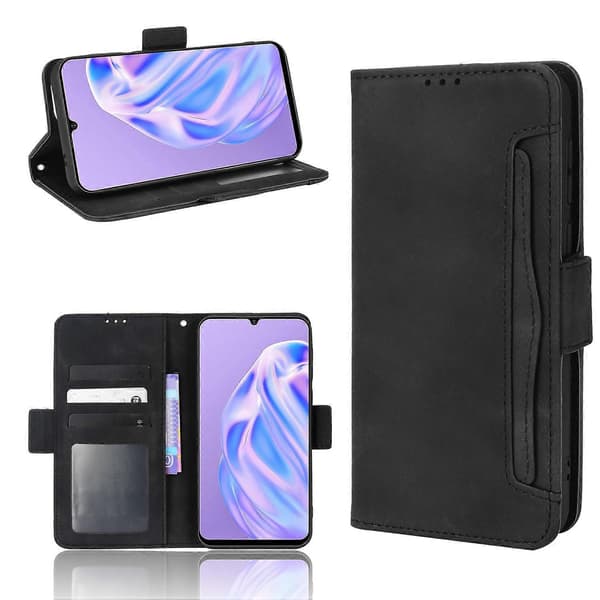 Læder telefoncover med kalvemønster til Ulefone Note 6 / Note 6P (Pink) Black