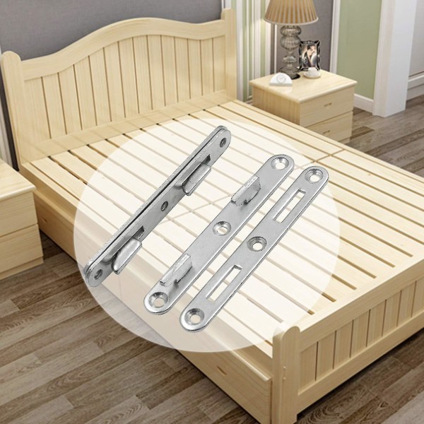Træ sengehest forbindelsesbeslag, 5 tommer zink rund seng krog, sæt med 4 tilslutnings fittings Tykke møbler Seng hardware