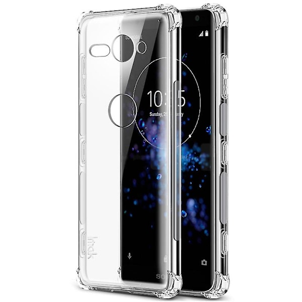 IMAK for Sony Xperia XZ2 Compact Skin Feel Anti-drop TPU-deksel + Eksplosjonssikker skjermbeskytter