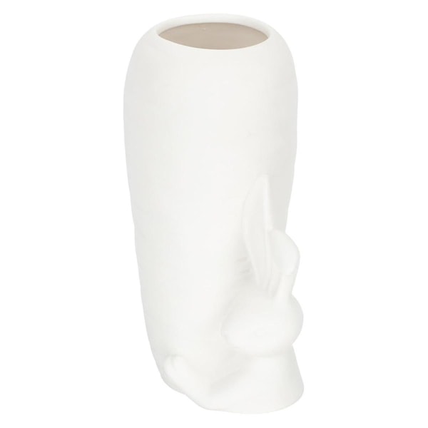 Ulisem Hvit keramikkvase Bunny Dekor Vase, Dekor, Modern Vase for påske Minimalistisk Dekor for Bord, Shel