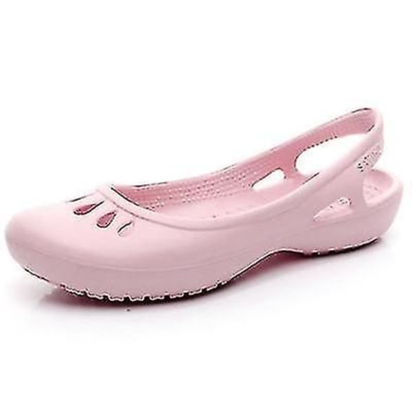Dame Strandsko Slippers Damesko Træsko Jelly Sandaler Skridsikre Vandtætte Havesko Pink W6(36)