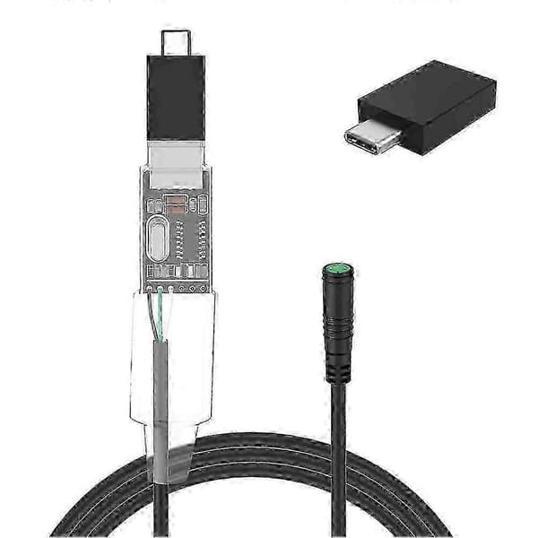 USB-programmeringskablar för Bafang Mid Drive Kit BBS01 BBS02B BBSHD - Justera PAS-hastighetsparametrar via OTG-USB 100cm