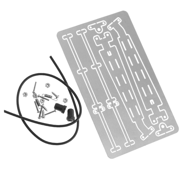 Metalforrudeviskerdekoration til AXIAL 1/6 SCX6 RC bilopgraderingsdele, tilbehør Silver