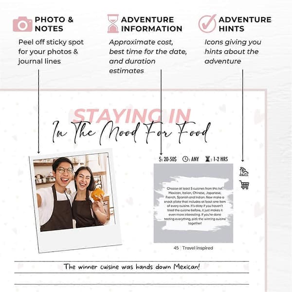The Date Night Book - 60 Skrapelodd Datoideer & Unike Eventyr for Par, Valentinsdag White
