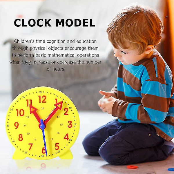 Learn the clock, learn to read the time with gear clock, plastic