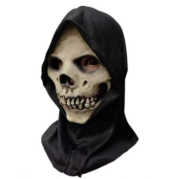 Dødshodeskalle Grim Reaper Skjelett Skummel Maske Halloween Fest Fancy Dress Kostyme Cosplay Horror Masker Rekvisitter