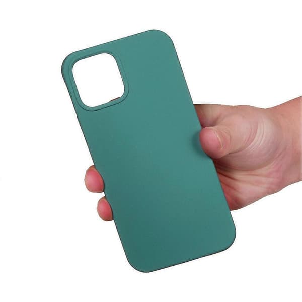 Ensfarvet silikone telefoncover til iPhone 15 Pine Needle Green For iPhone 15 Pro Max