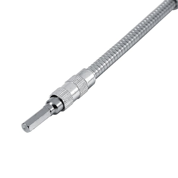 Metall flexibel axel skruvmejsel borr bit axelhållare anslutning för elektrisk borr skruvmejsel (silver) (1 st)