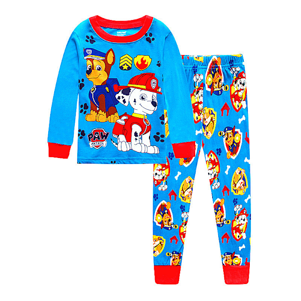 Bomullspyjamas för pojkar, långärmad tecknad uppsättning för barn, baby hemmakläder Spiderman Captain America 51 100cm