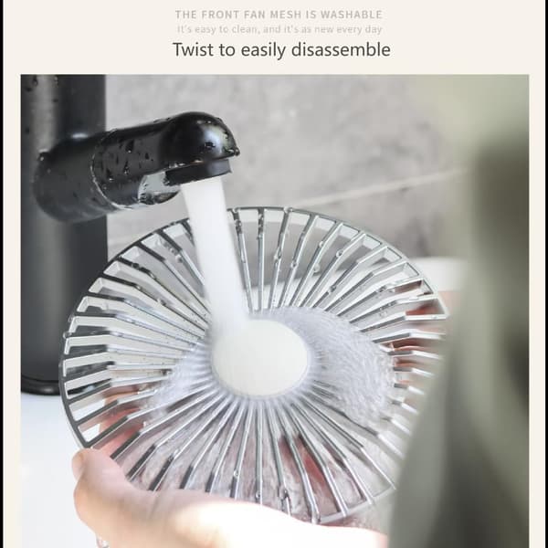 Genopladelig bordventilator, bærbar udendørs campingventilator, 2 tilstande, velegnet til udflugter, arbejde, studier